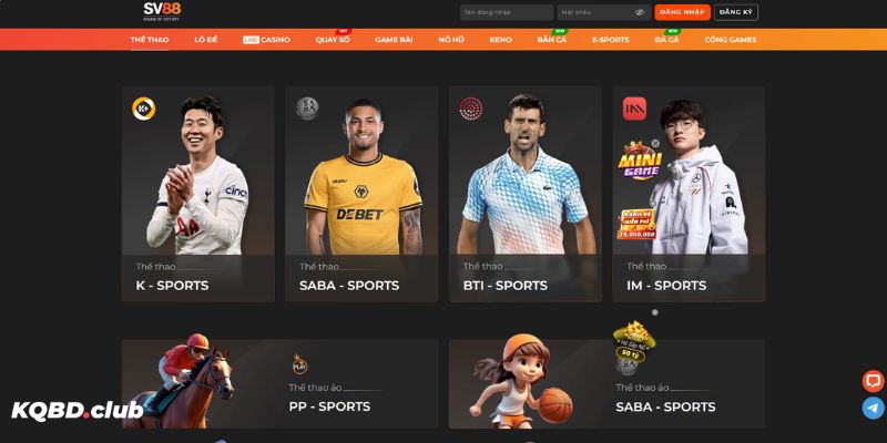 Danh mục thể thao của nhà cái hấp dẫn với nhiều bộ môn khác nhau