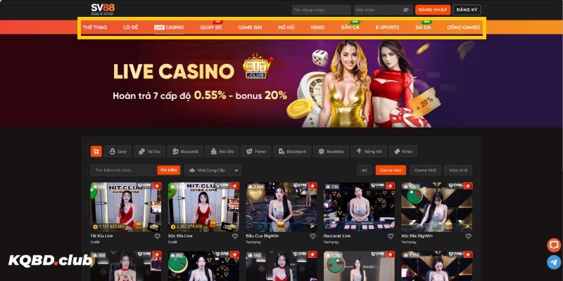 Nền tảng sở hữu kho game khổng lồ, các danh mục được bố trí khoa học