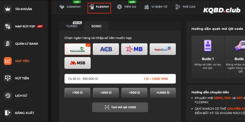 Nhà cái hỗ trợ người dùng đa dạng phương thức thanh toán hiện đại