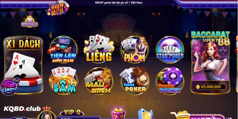 RIKVIP đem đến một kho trò chơi game bài truyền thống chất lượng